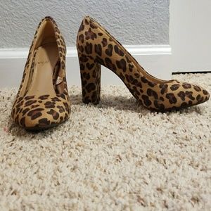 Merona Leopard Block Heels